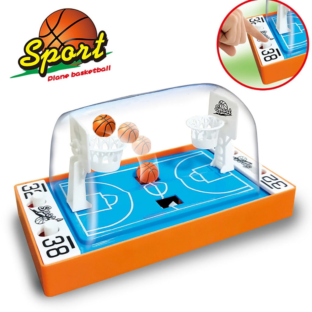 Plastic Mini Handheld Finger Ball Basketball Hoops Shooting Puzzle Kids Toy Fz 