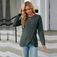thumbnail image 1 of Suéter de mujer, prendas de punto, ropa popular coreana para mujer, jerseys de punto para mujer, top de manga larga negro y rojo, tendencia de ropa 2024, 1 of 5