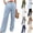 #01 Light Blue, variant on Women's High Waisted Linen Pants Pleated Front Button Fly Wide Leg Trousers Soft Breathable with Pockets Business Casual Work Summer Fashion Slacks, #01 Light Blue, XL