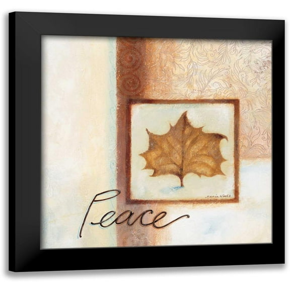 Woods, Maria 12x12 Black Modern Framed Museum Art Print Titled - Peace