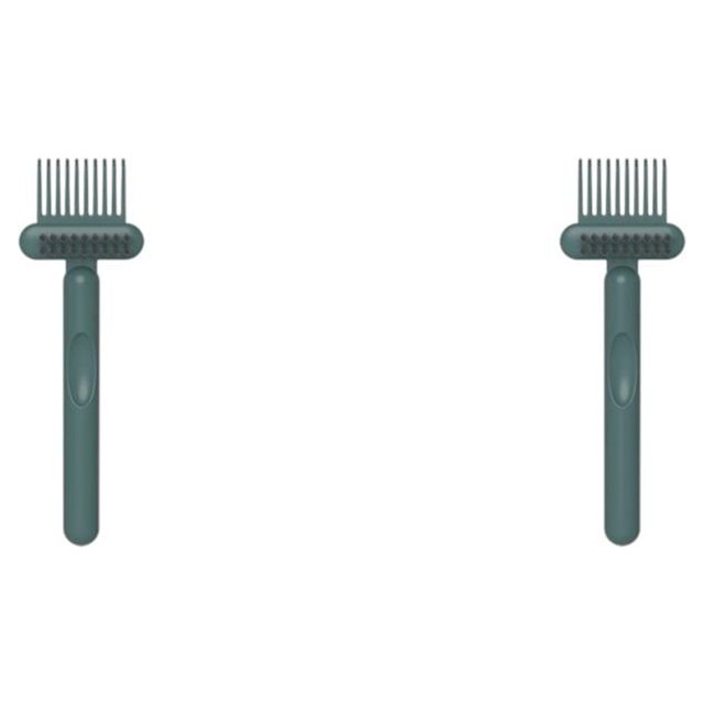 Monstrate Cepillo de limpieza de peine, rizador de plástico, eliminación Manual, , hogar, baño, barbería, accesorios, verde oscuro Type2 NO2