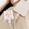 thumbnail image 2 of Pink Love Heart Soft TPU Dustproof Bite Cord Line Usb Cable Charging Head Winder Case Charger Protector For Apple iPhone 18/20W YA41, 2 of 6