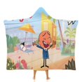thumbnail image 1 of Sr. Magoo Manta Capa con Capucha Anti-Bolitas, Manta de Lana Ártica Suave, Manta Portátil de Felpa Ligera y Lujosa, Poncho para Siesta en Casa y Oficina, 100*130cm, 1 of 6