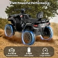 thumbnail image 4 of OLAKIDS 2 Seater 24V Ride on Car, 4WD Kids ATV Quad with Remote Control, LED Lights, Power Display, Bluetooth, Spring Suspension, Electric 4 Wheeler for Boys Girls Aged 3+ Years, 4 of 8