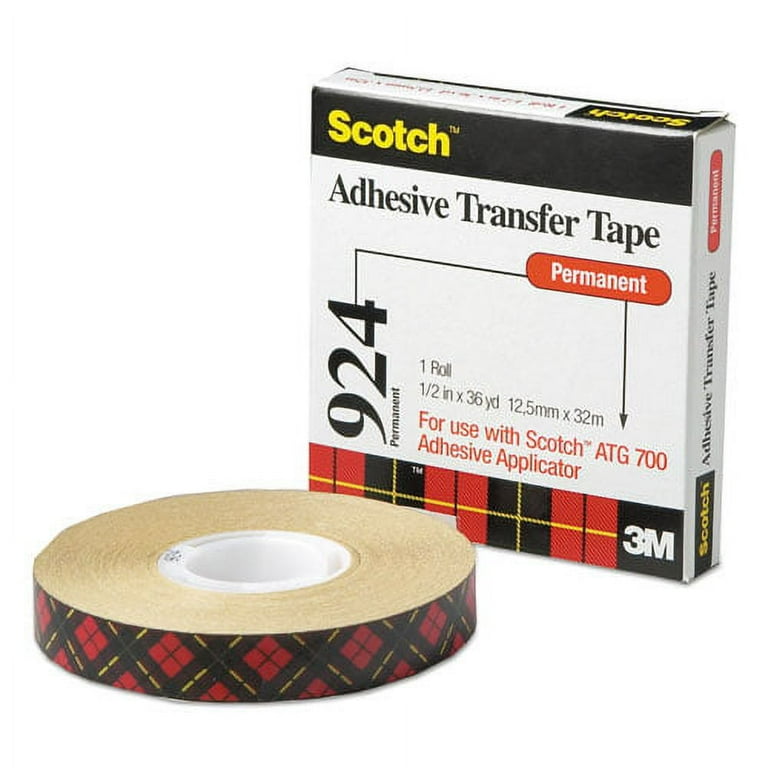 ATG Adhesive Transfer Tape, Permanent, Holds Up to 0.5 lbs, 0.5 ATG Adhesive Transfer Tape, Permanent, Holds Up to 0.5 lbs, 0.5