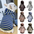 thumbnail image 2 of Breathable Pet Clothing - Keep Warm Strip Pattern Soft Sweatshirt - Cozy Coat for Stylish Home Wear, 2 of 8