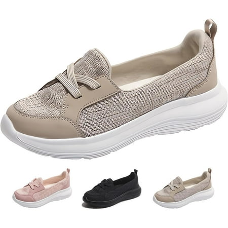 Orthopedic Womens Breathable Slip on Arch Support antislip Shoes on The Go Comfort Loafers Flats Wide Width Fit Walking Slip-Ins Sneakers Boat Shoes