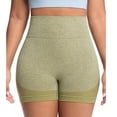 thumbnail image 5 of AKOEE Workout Gym Shorts Women High Waisted Seamless Sports Running Butt Lifting Biker Yoga Shorts (2XL, Yellow), 5 of 6