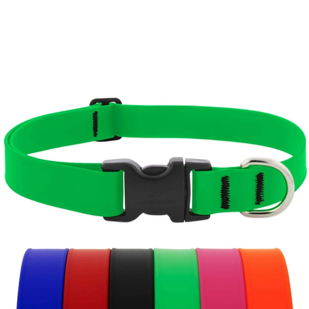 Collar para Perro LupinePet Impermeable Verde Neón de 2.5 cm de Ancho