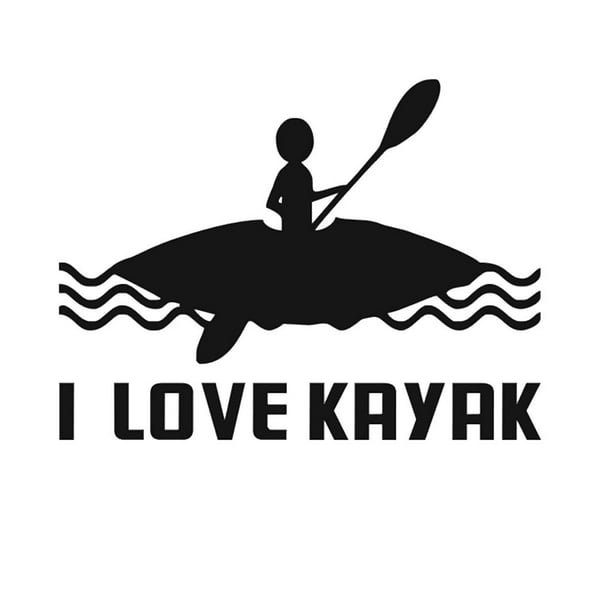 Kayaking Dog Pet Paddling Canoe Kayak' Sticker