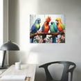 thumbnail image 3 of ONETECH  Large Colorful Parrot on Tree Branch Canvas Wall Art Abstract Birds Tropical Plants Landscape Artwork for Kitchen Bedroom Home Decor Stretched and Framed Ready to Hang, 3 of 4