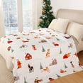 thumbnail image 2 of Christmas Throw Blanket Snowflake Fleece Throw Blanket Winter Holiday Lightweight Decorative Blanket Super Soft Cozy Throw Blanket for Home Sofa Couch(Red/Gold Snowflake) 60" x 80", 2 of 6