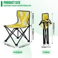 thumbnail image 3 of 600D Oxford Camping Chair Portable Foldable Chair Supports 220 lbs for Picnic, Fishing, Backpacking Yellow and White Checkered Squares, 3 of 8