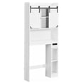 thumbnail image 2 of Ktaxon Farmhouse Over the Toilet Bathroom Storage Cabinet Space Saver, Washed White, 2 of 15