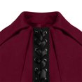 thumbnail image 6 of YTCAMLO Two Tier Flared Hem Lace Up Front Shoulder Cloak, Medieval Vintage Short Cape Poncho, Soft Comfort Cape Wraps, 6 of 6