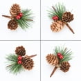 thumbnail image 6 of 10pcs Wreath Crafts Artificial Flower Christmas Pine Cone Branches 8cm Fake 10Pcs Simulation For Holiday Floral Decor, 6 of 23