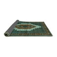 thumbnail image 2 of Ahgly Company Indoor Round Persian Turquoise Blue Traditional Area Rugs, 5' Round, 2 of 4