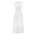 thumbnail image 5 of DARING DIVA Elegant Sleeveless A-Line Summer Chiffon Midi Dress 2XL White, 5 of 6
