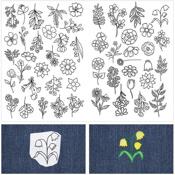 Water Soluble Fabric Flower 212x289x0.2mm Wash Away Embroidery Stabilizer