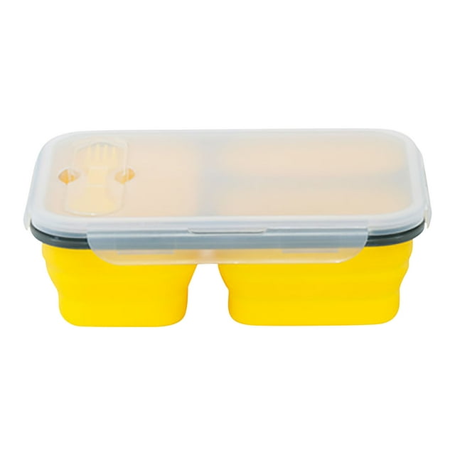 Dvkptbk bento box Lunch Box with Spoon Folding Microwave Oven Portable Lunch Box Refrigerator Storage Box Fresh Keeping Box
