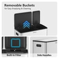 thumbnail image 5 of SolaceCove Dual Trash and Recycling Bins for Kitchen, 13+5 Gallon Stainless Steel Garbage and Recycle Bin Combo for Large Families, Dual Trash Can with Soft Close Lid, Removable Liner Buckets, Silver, 5 of 7