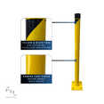 thumbnail image 6 of F&L Aluminum Bollard – OSHA Yellow Powder Coated Safety Barrier for Traffic Control, Crowd Control Warehouse, and Parking Protection (48"), 6 of 8