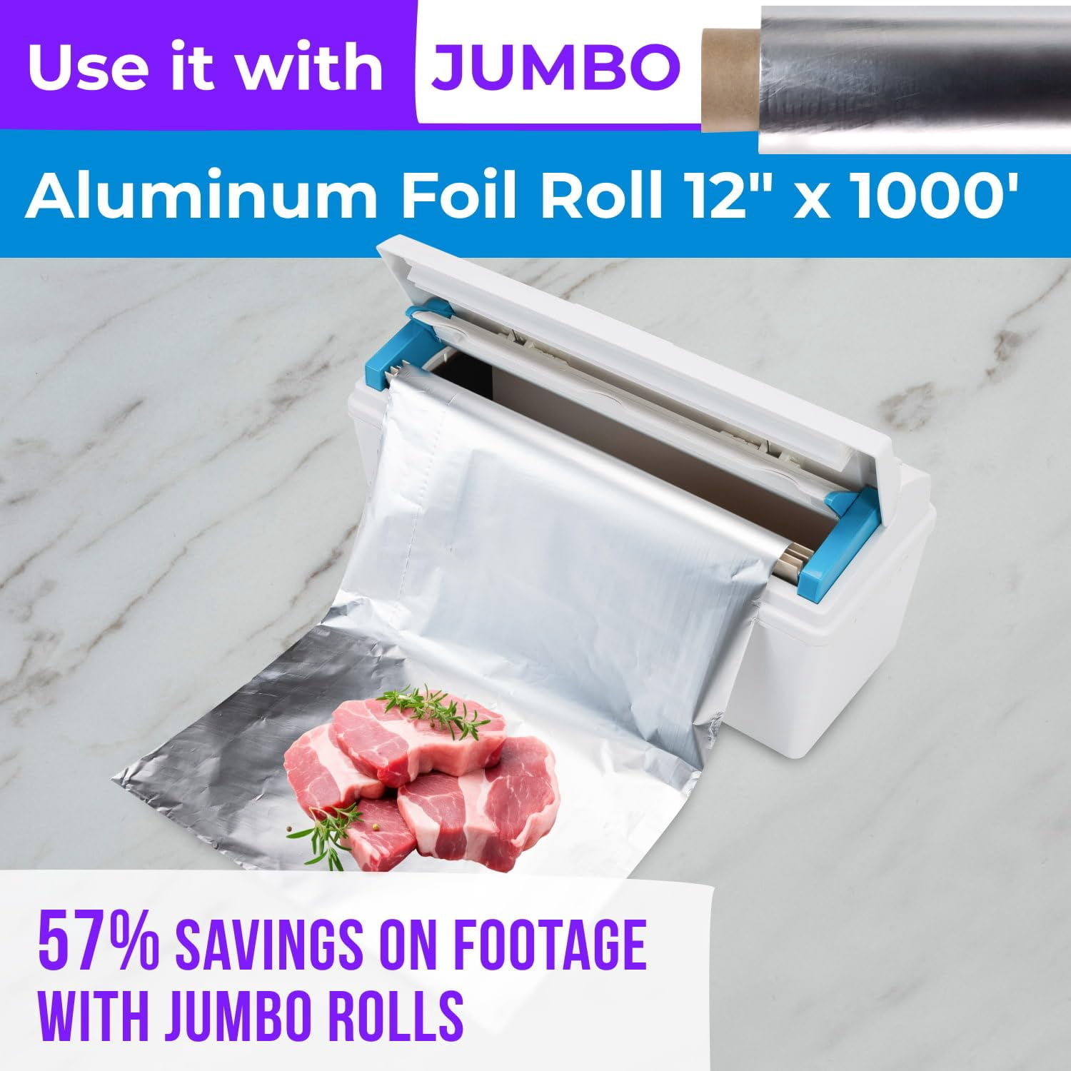 IDL Packaging WP-179DA 12" FoilMaster Dispenser for Aluminum Foil Roll, White