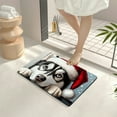 thumbnail image 4 of ZFLMY Husky Dog Santa Hat Diatom Mud Mat Non-Slip Christmas Home 24x16in, 4 of 5