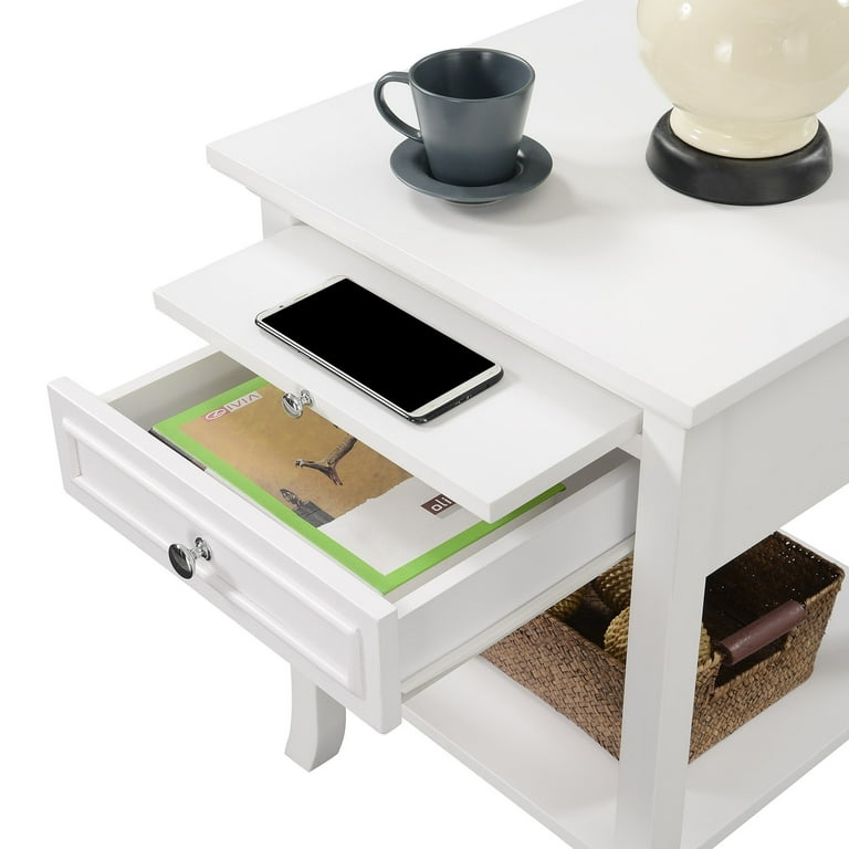 Convenience Concepts American Heritage Logan End Table with Drawer and  Slide, Multiple Colors