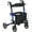 Blue, variant on HOMCOM Folding Adjustable Rollator Walker w/ Seat 8'' Wheels and Bag, Red