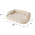 thumbnail image 2 of Vibrant Life Small Round Corner Sofa Style Dog Bed, Tan, 23" x 28", 2 of 5