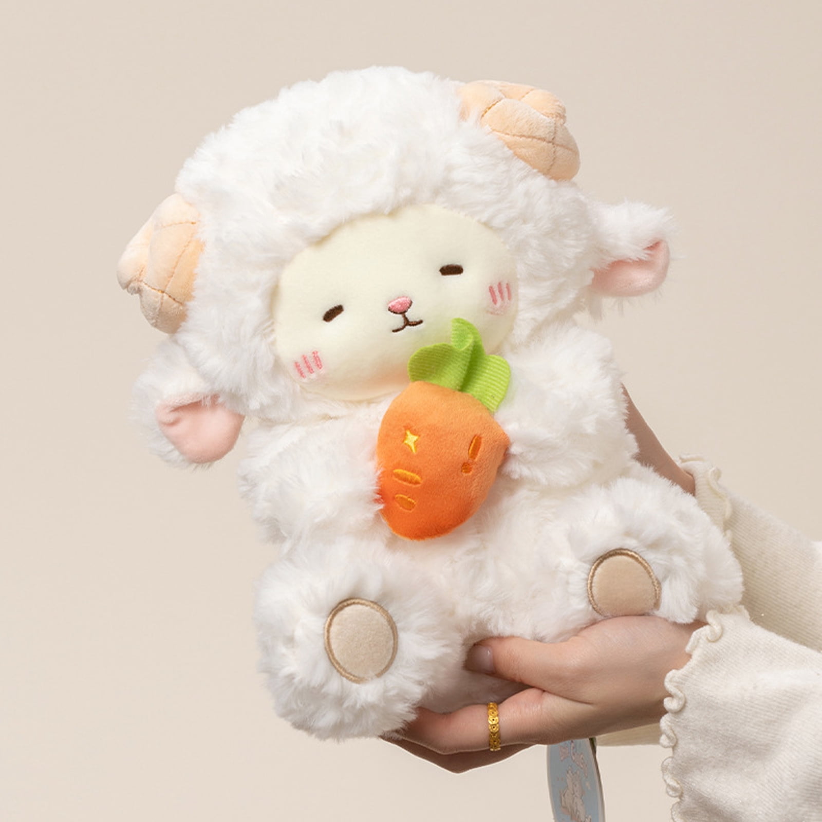 Cute 9.8in Lamb Plush, Soft Sheep Stuffed Animal Birthday Gifts, Easter Decorations for Home and Valentines Day Gifts for Room Decor, A