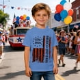 thumbnail image 2 of Hihipz Big Boy's Fourth Of July T Shirts 250Th Anniversary Liberty Element Design Short Sleeve Crew Neck Independence Day Tee, 2 of 4