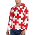 thumbnail image 3 of Haiem Red Cross 1 Patterned Men's Hoodie with Kangaroo Pocket - Ideal Pullover Sweatshirt for Daily Wear, Travel, and Home-X-Large, 3 of 7