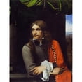 thumbnail image 2 of Michael Sweerts 19x24 Black Ornate Framed Double Matted Museum Art Print Titled: Portrait of Man, Possibly Jean Deutz, with a Red Cloak (C. 1650), 2 of 5