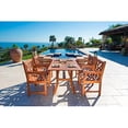 thumbnail image 1 of VIFAH Malibu Outdoor 5-Piece Wood Patio Dining Set, 1 of 7