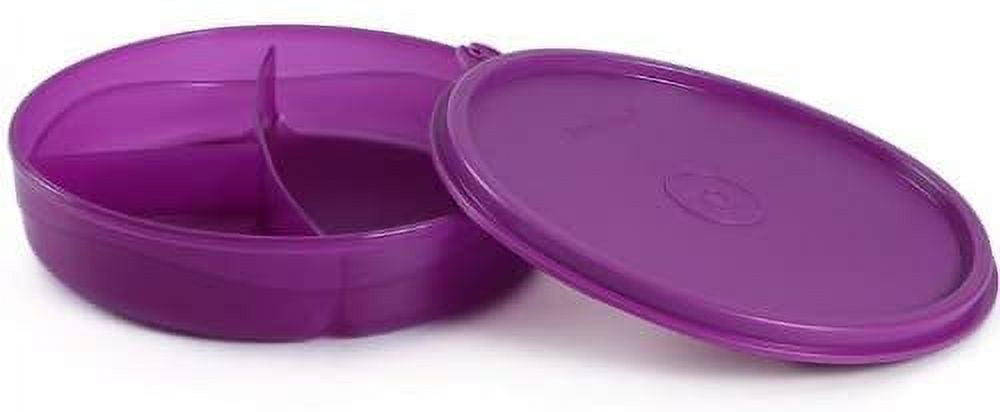 TUPPERWARE SIDE BY SIDE LUNCH-IT DIVIDED DISH / CONTAINER AZURE