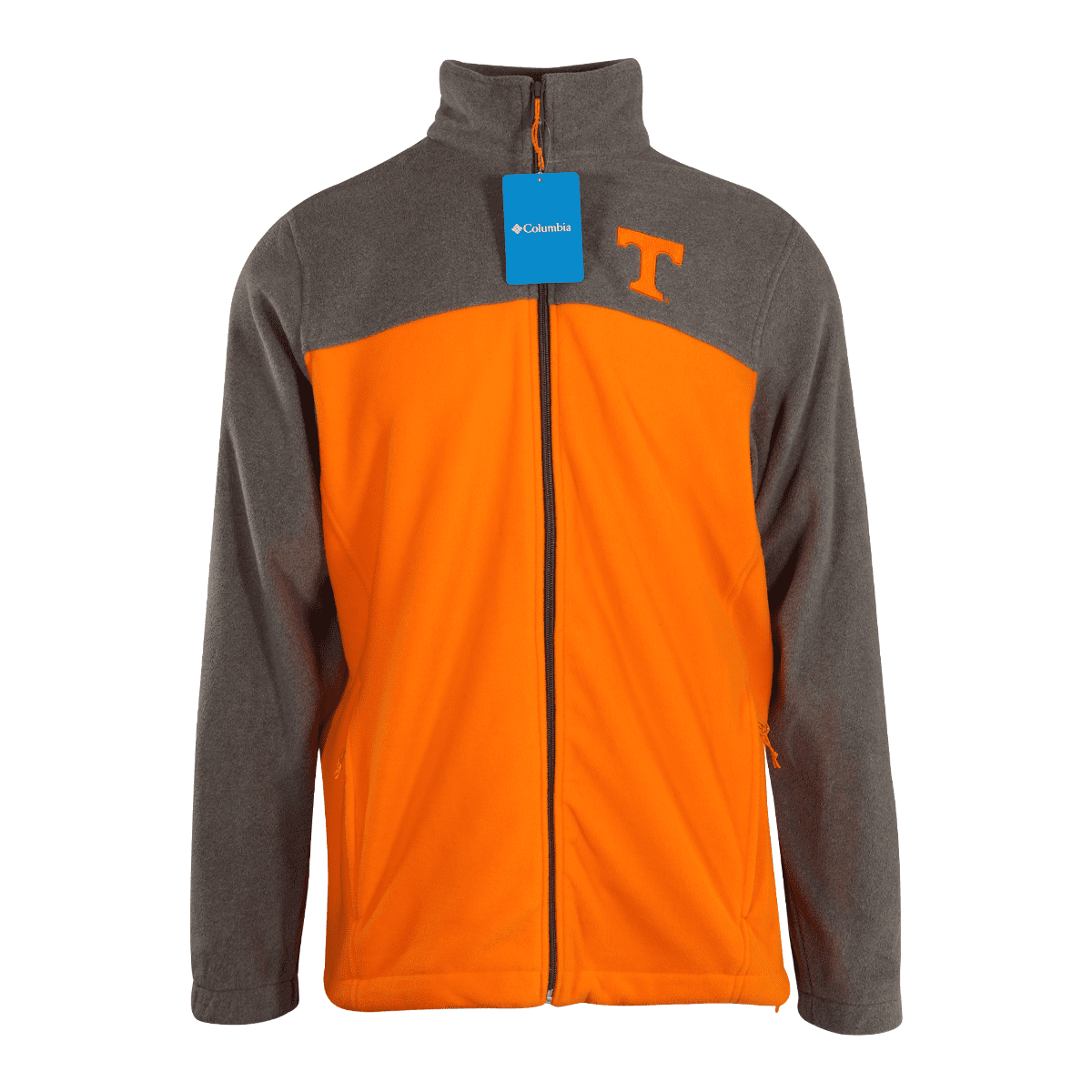 Columbia Men s Fleece Jacket Orange Grey CLG Flanker III Tennessee Orange 472 Walmart