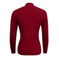 thumbnail image 5 of Fgnfyis Women's Autumn Winter Warm Half Turtleneck Button down Pullover Sweater Top Casual Comfortable Soft Knitwear Red XL, 5 of 5