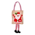 thumbnail image 2 of Fiudx Bolsa para Dulces Navideños, Diseño con Forma de Pie, Reutilizable, de Tela No Tejida, Ideal para Guardar Dulces y Pequeños Regalos, Decoración para Fiestas Navideñas, Tamaño Grande, 1 Unidad., 2 of 3