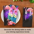 thumbnail image 3 of Coolnut Set of 6 Pineapples and Flamingos Napkins Cloth Napkins 20"x20", Washable Polyester Dinner Napkins for Parties, Wedding, Restaurant, 3 of 6