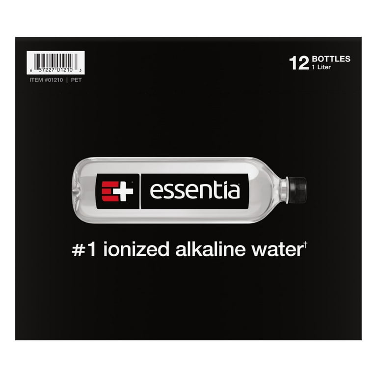 Essentia Purified Ionized Alkaline Water, Pure Drink, 1L Bottles