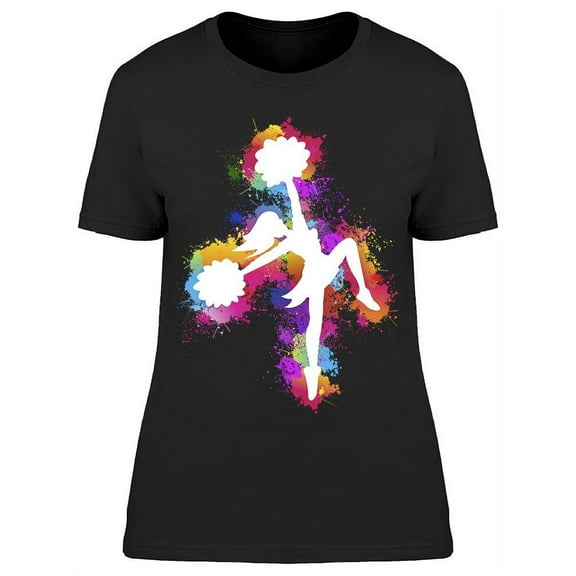 Cheerleader Colored Silhouette T-Shirt Women -Image by Shutterstock, Female Large