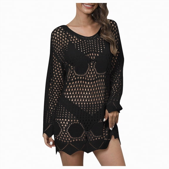 UAYOTSE Swimsuit Coverup for Women Swim Cover Ups Dress Bathing Suit Coverups Shirt Loose Beach Dress,Sizes S