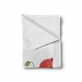 thumbnail image 2 of Floral Soft Flannel Fleece Throw Blanket, Poppy Flowers in Garden Fresh Plant Idyllic Nature Fragrance Theme Print, Cozy Plush for Indoor and Outdoor Use, 50" x 70", Orange Green, by Ambesonne, 2 of 6