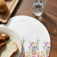 thumbnail image 3 of Pink Flowers Round 13 Inch Placemats Set of 2, Spring Floral Daisy Farmhouse Pastoral Botanical HeatResistant Non Slip Place Mats for Dining Table, Wipeable Kitchen Table Mats for Housewarming, 3 of 9