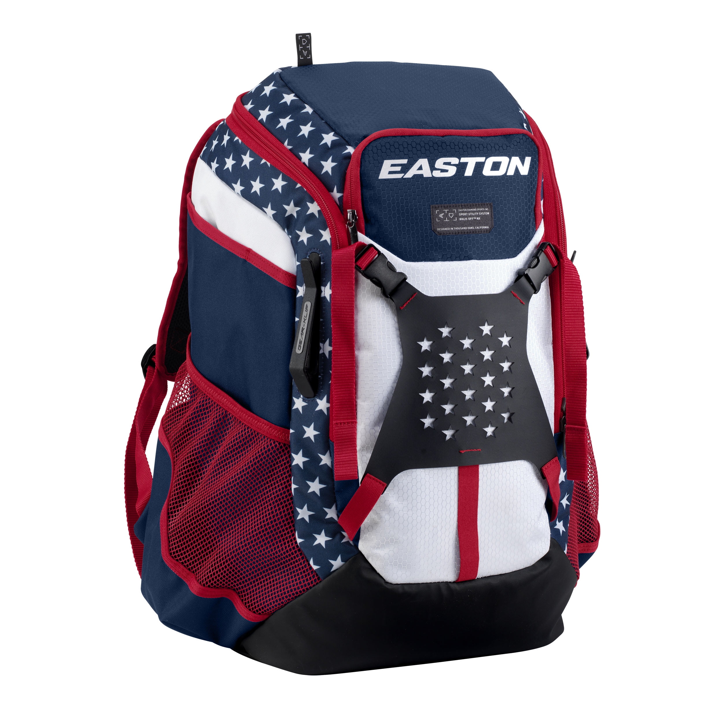 Easton Walk-Off NX Baseball Equipment Backpack Bag, Stars and Stripes