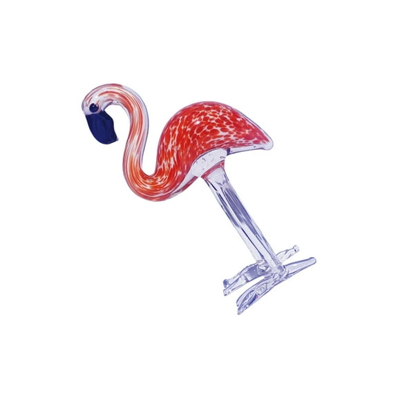 lanema Decorative Glass Flamingo Figurine for Women Glass Art Sculpture Ornament