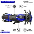 thumbnail image 6 of Kids Motorcycle Ride On Toy, 2 Seats Battery Powered Ride On Bike, Electric Motorcycle for Kids Ages 3-8 Years, 4Mph Max, Christmas Toy Gifts,Blue, 6 of 12