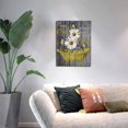 thumbnail image 4 of Yellow Daisy In Bathtub Wall Art Canvas Bathroom Wall Decor Inspirational Butterfly Quotes Grey And Black Wood Background Artwork Framed Modern Wall Decor for Bathroom Ready to Hang 12x16 Inch, 4 of 6
